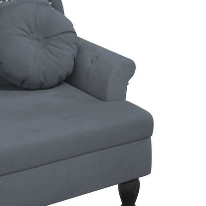 Panca con Cuscini Grigio Scuro 120,5x65x75 cm in Velluto - homemem39