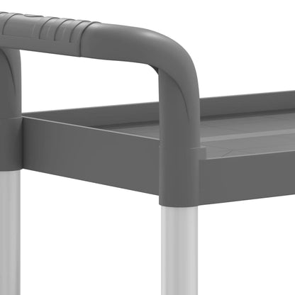 Carrello a 3 Ripiani Grigio 77x34x72 cm in Alluminio - homemem39