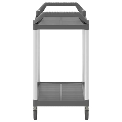 Trolley with 2 Gray Shelfs 99x50x97 cm in Aluminium