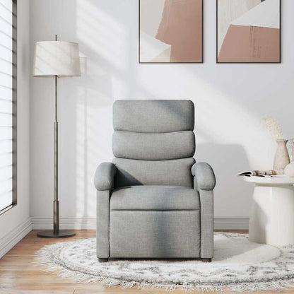 Poltrona Reclinabile in Tessuto Grigio Chiaro | homemem39