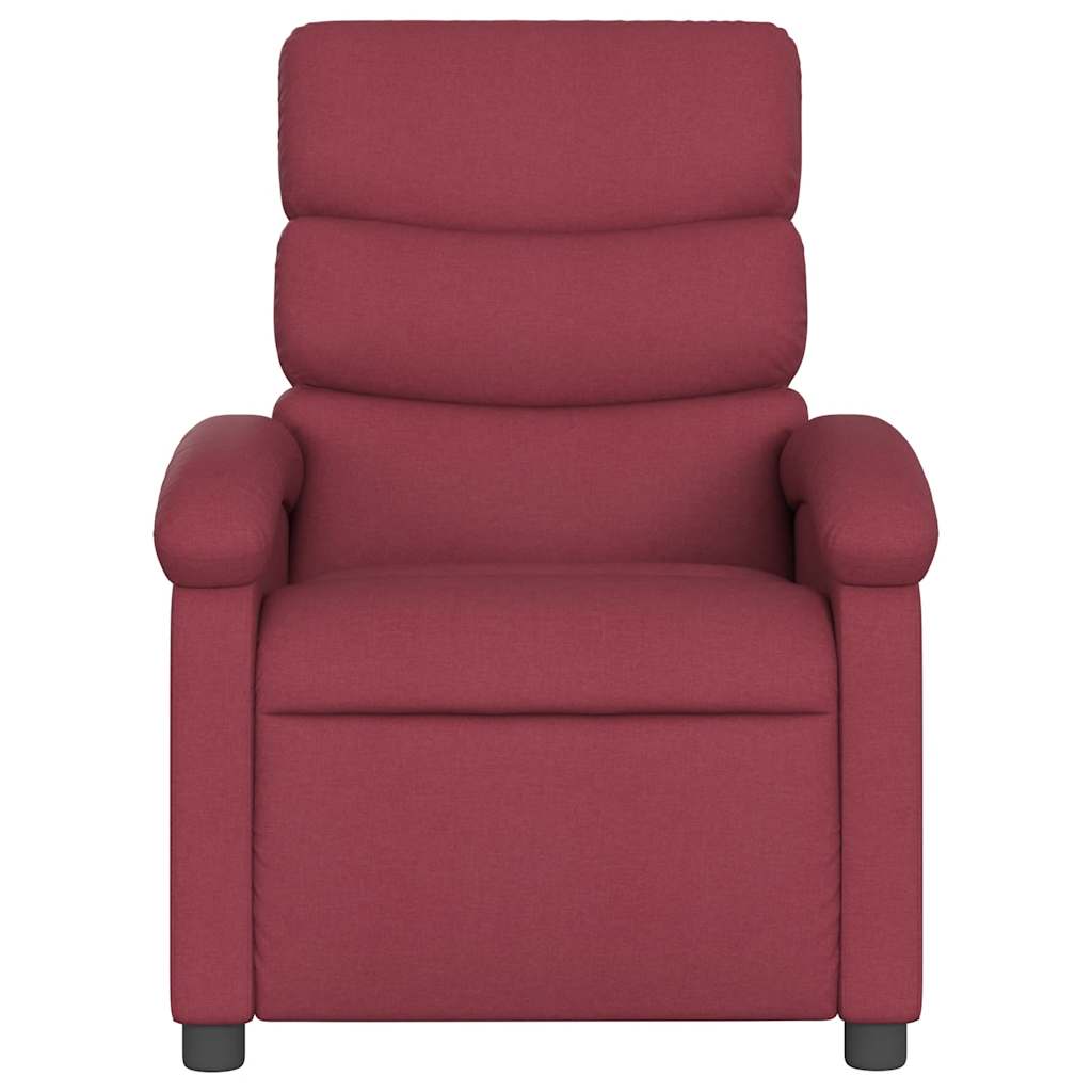 Poltrona Reclinabile in Tessuto Rosso Vino | homemem39