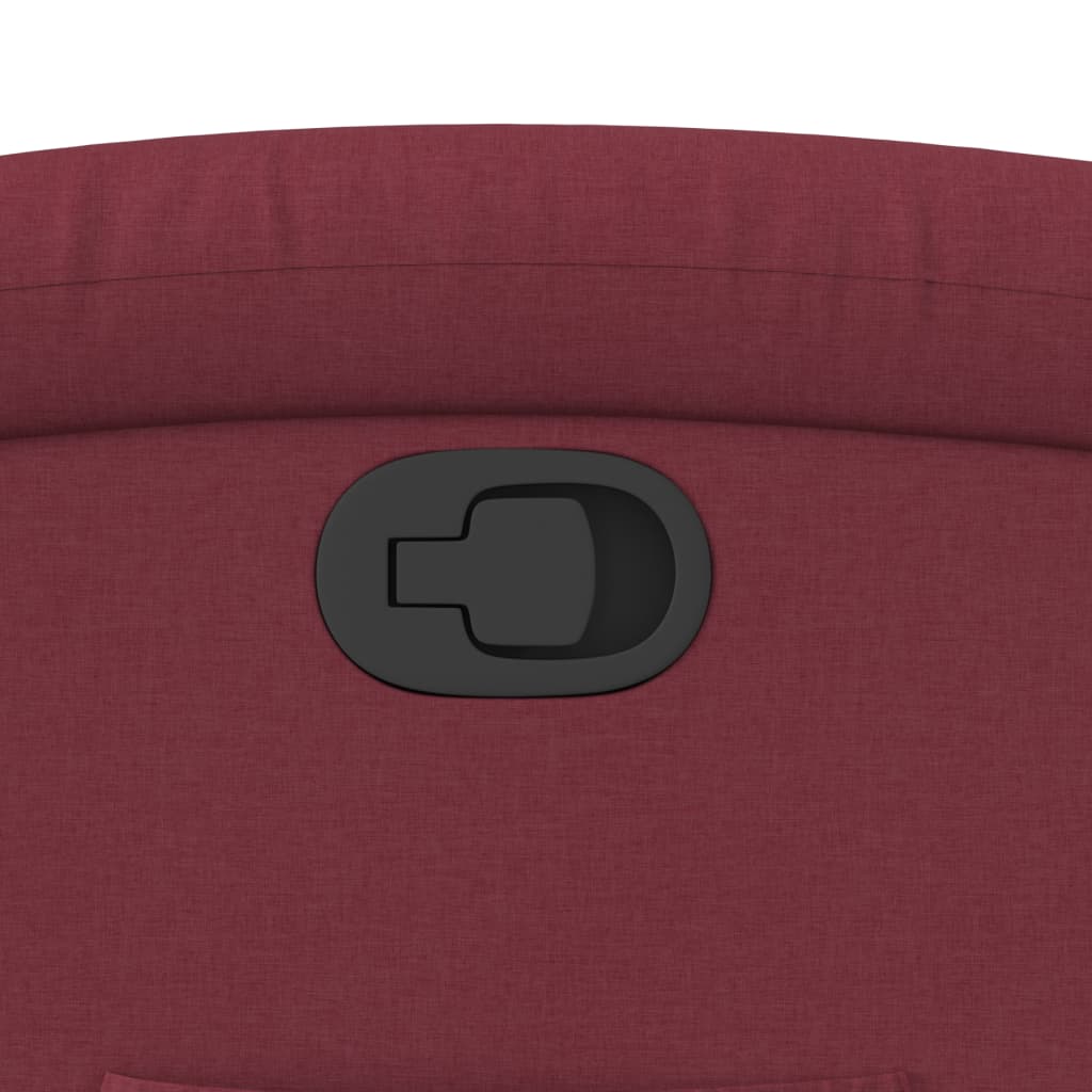 Poltrona Reclinabile in Tessuto Rosso Vino - homemem39