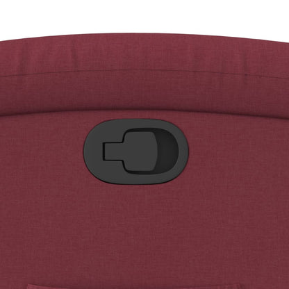 Poltrona Reclinabile in Tessuto Rosso Vino - homemem39