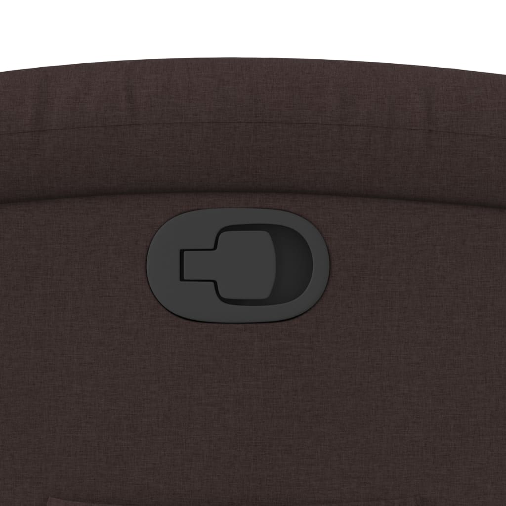 Poltrona Reclinabile Marrone Scuro in Tessuto - homemem39