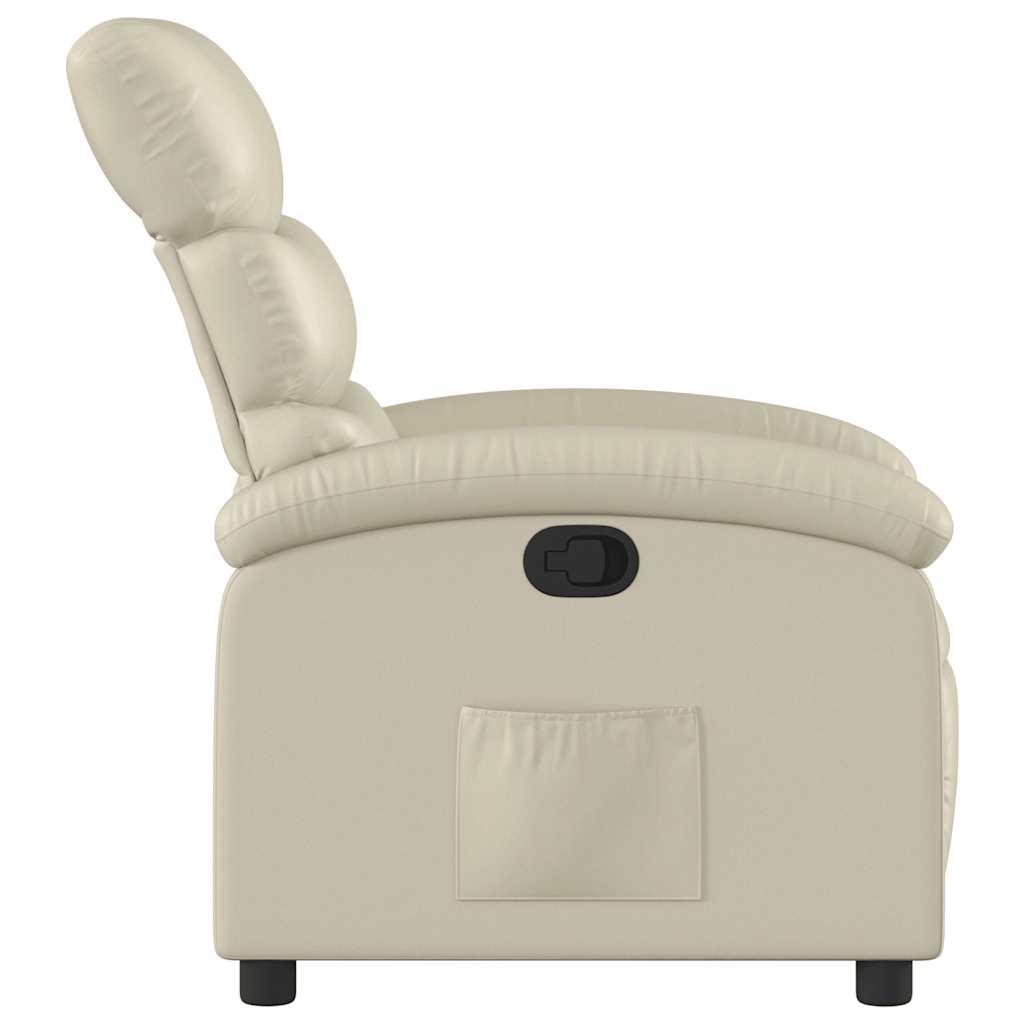 Poltrona Reclinabile Crema in Similpelle | homemem39