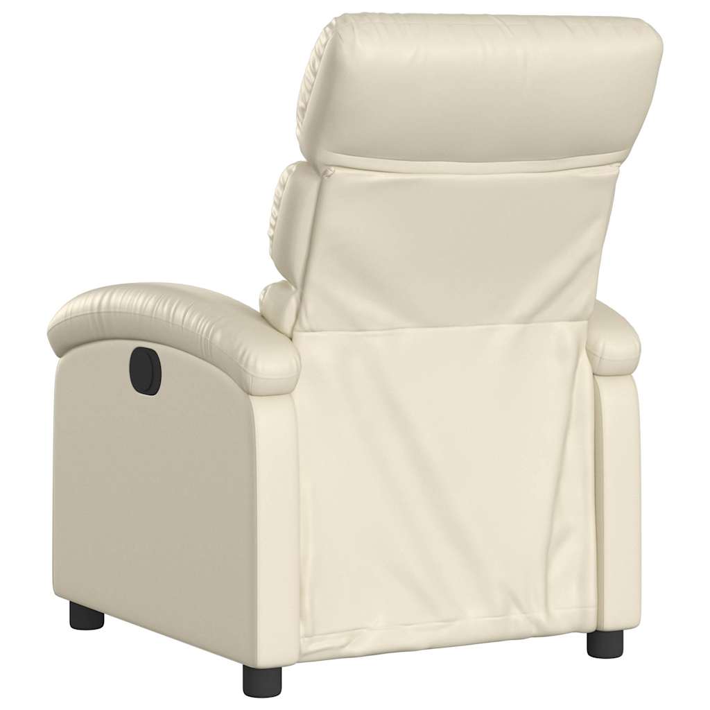 Poltrona Reclinabile Crema in Similpelle | homemem39