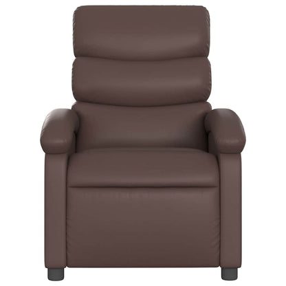 Poltrona Reclinabile Marrone in Similpelle | homemem39
