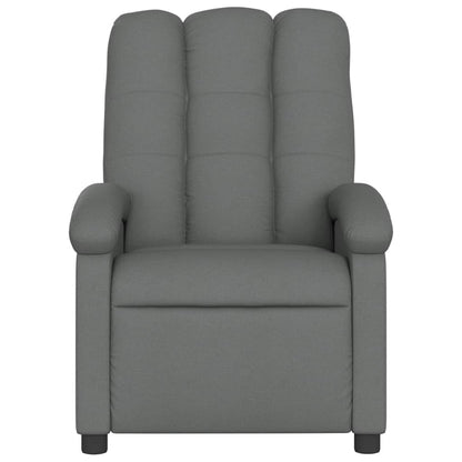 Poltrona reclinabile in tessuto grigio scuro