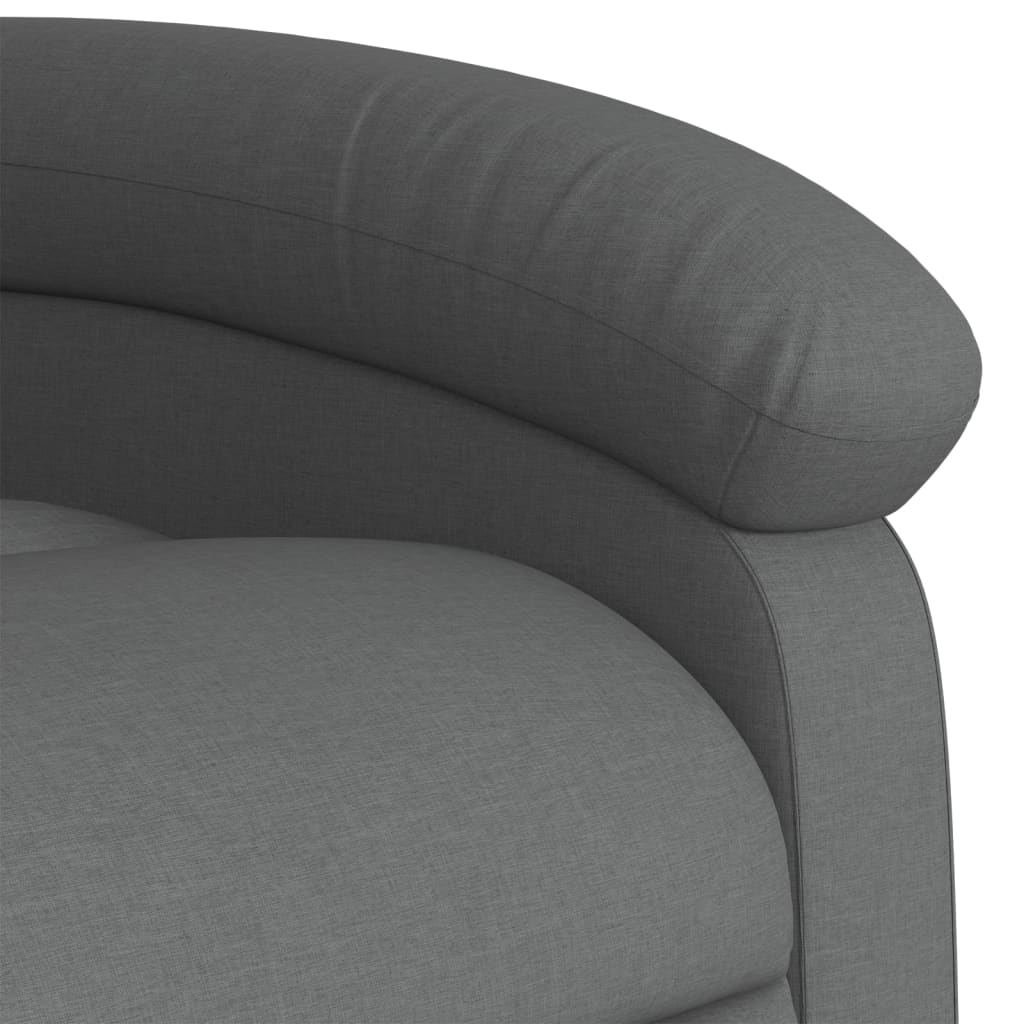 Poltrona reclinabile in tessuto grigio scuro