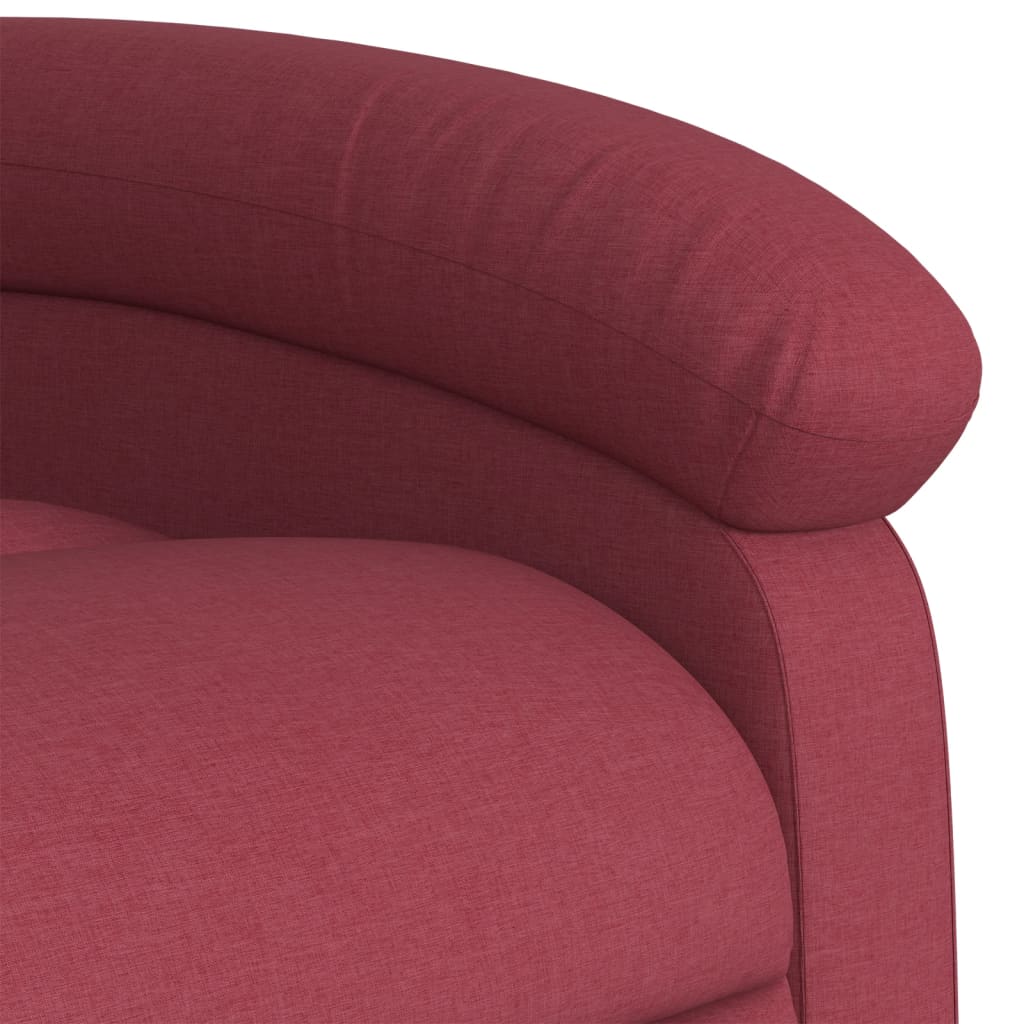 Poltrona Reclinabile in Tessuto Rosso Vino | homemem39