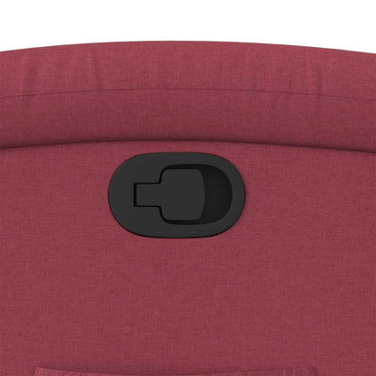 Poltrona Reclinabile in Tessuto Rosso Vino - homemem39