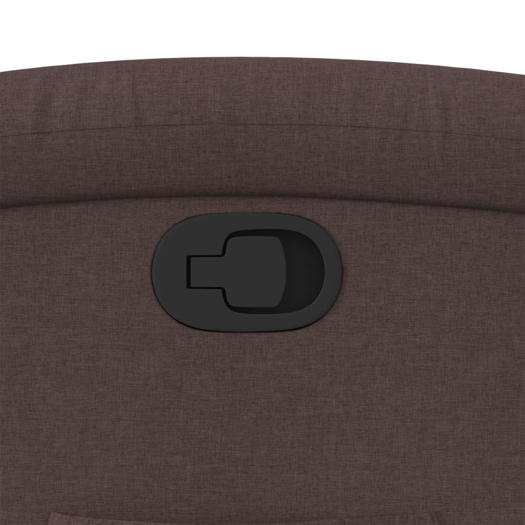 Poltrona Reclinabile Marrone Scuro in Tessuto - homemem39