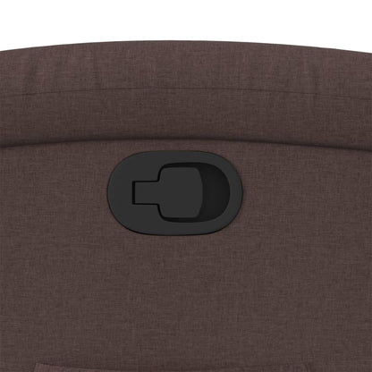 Poltrona Reclinabile Marrone Scuro in Tessuto - homemem39