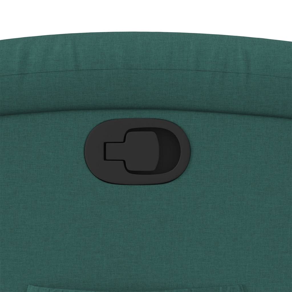 Poltrona Reclinabile in Tessuto Verde Scuro