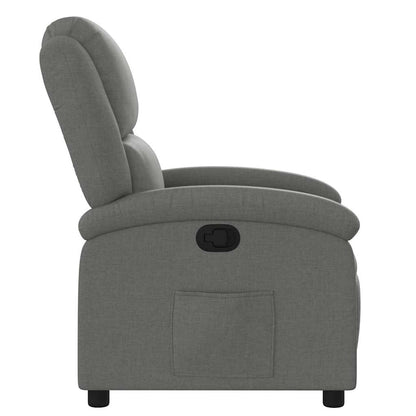 Poltrona reclinabile in tessuto grigio scuro