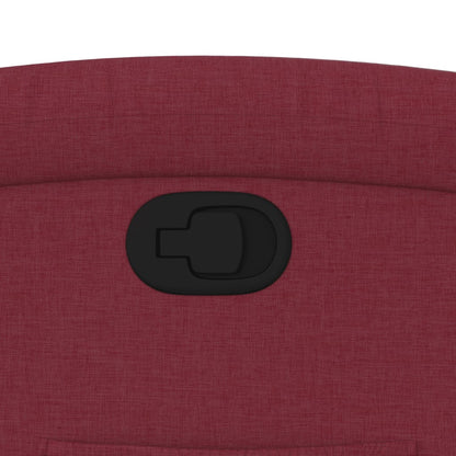 Poltrona Reclinabile in Tessuto Rosso Vino - homemem39