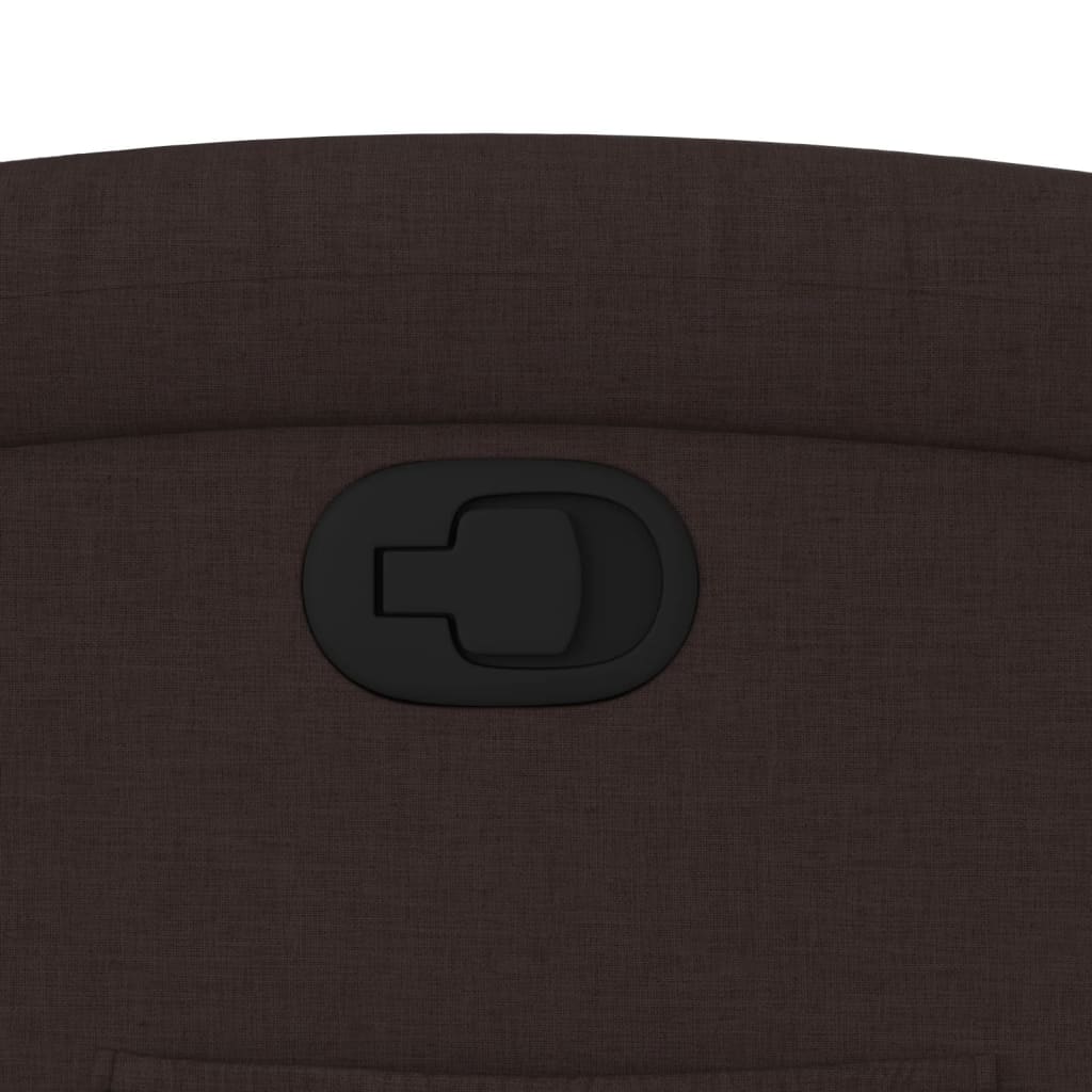 Poltrona Reclinabile Marrone Scuro in Tessuto - homemem39