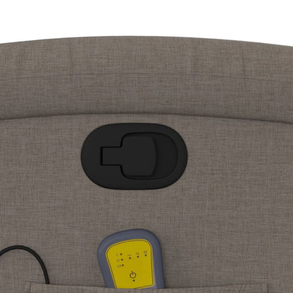 Poltrona Massaggiante Reclinabile Tortora in Tessuto - homemem39