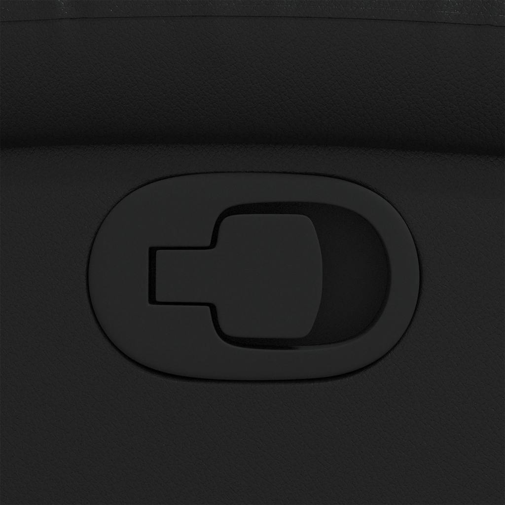 Poltrona Reclinabile Nera in Similpelle - homemem39