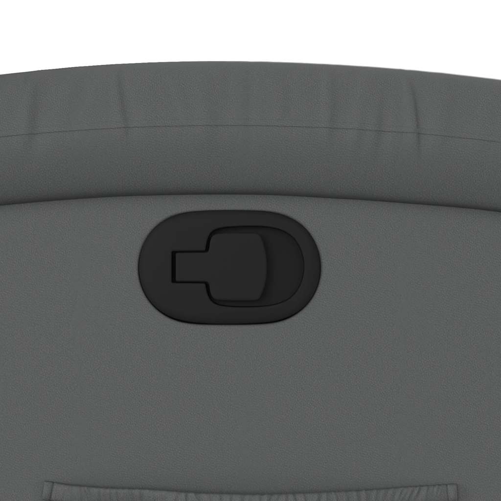 Poltrona Reclinabile Grigia in Similpelle - homemem39