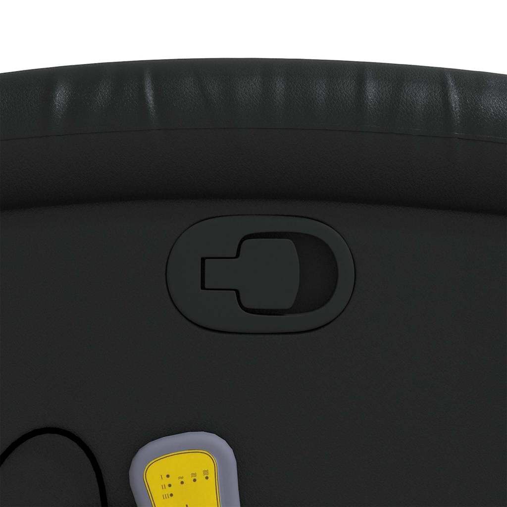 Poltrona Massaggiante Reclinabile Nera in Similpelle - homemem39