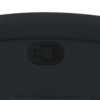 Poltrona reclinabile nera in vera pelle - homemem39