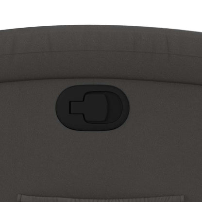 Poltrona Reclinabile Grigia in Vera Pelle - homemem39