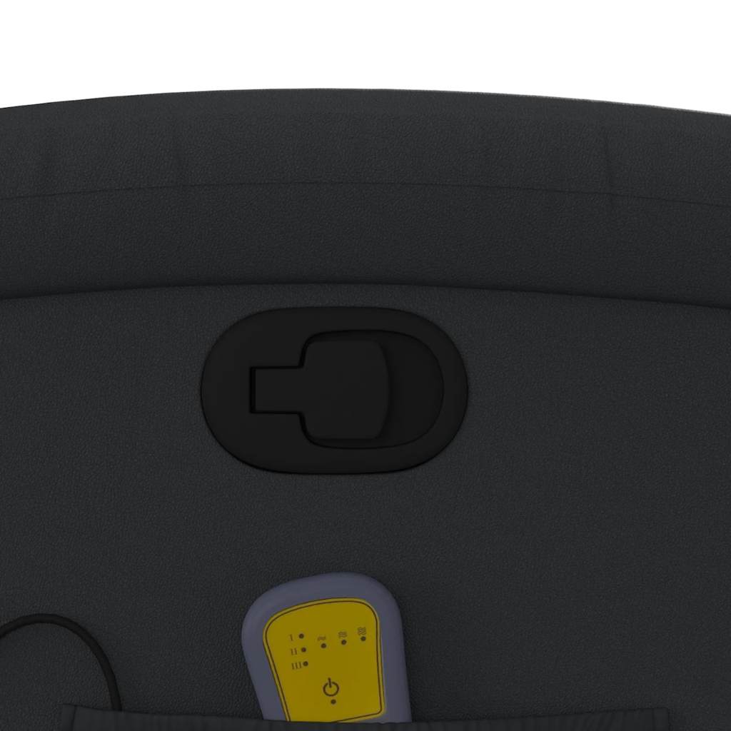Poltrona Reclinabile Massaggiante Nera in Vera Pelle - homemem39