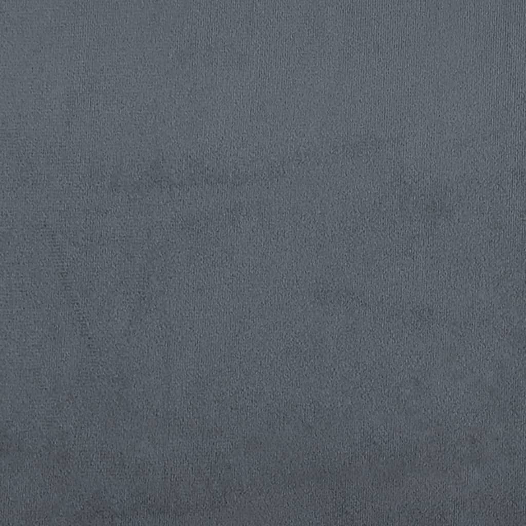 Poltrona Reclinabile Grigio Scuro in Velluto