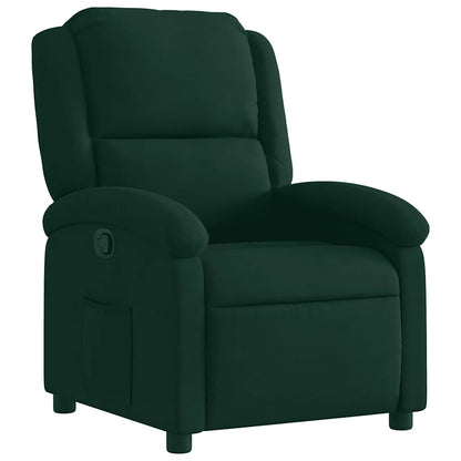 Poltrona Reclinabile Verde Scuro in Velluto | homemem39