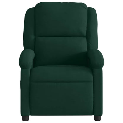 Poltrona Reclinabile Verde Scuro in Velluto