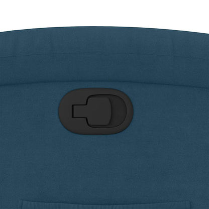Poltrona Reclinabile Blu in Velluto