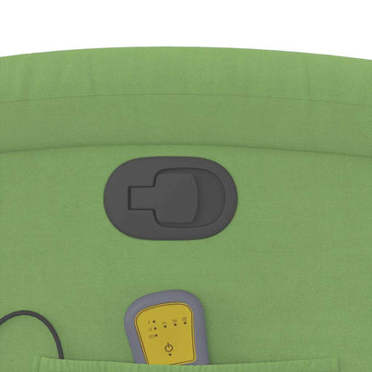 Poltrona Massaggiante Reclinabile Verde Chiaro in Velluto - homemem39