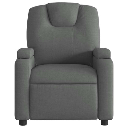 Poltrona reclinabile in tessuto grigio scuro