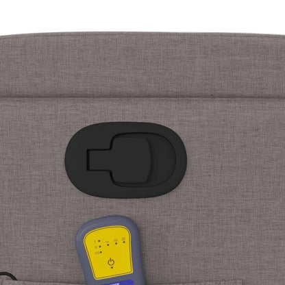 Poltrona Massaggiante Reclinabile Tortora in Tessuto - homemem39