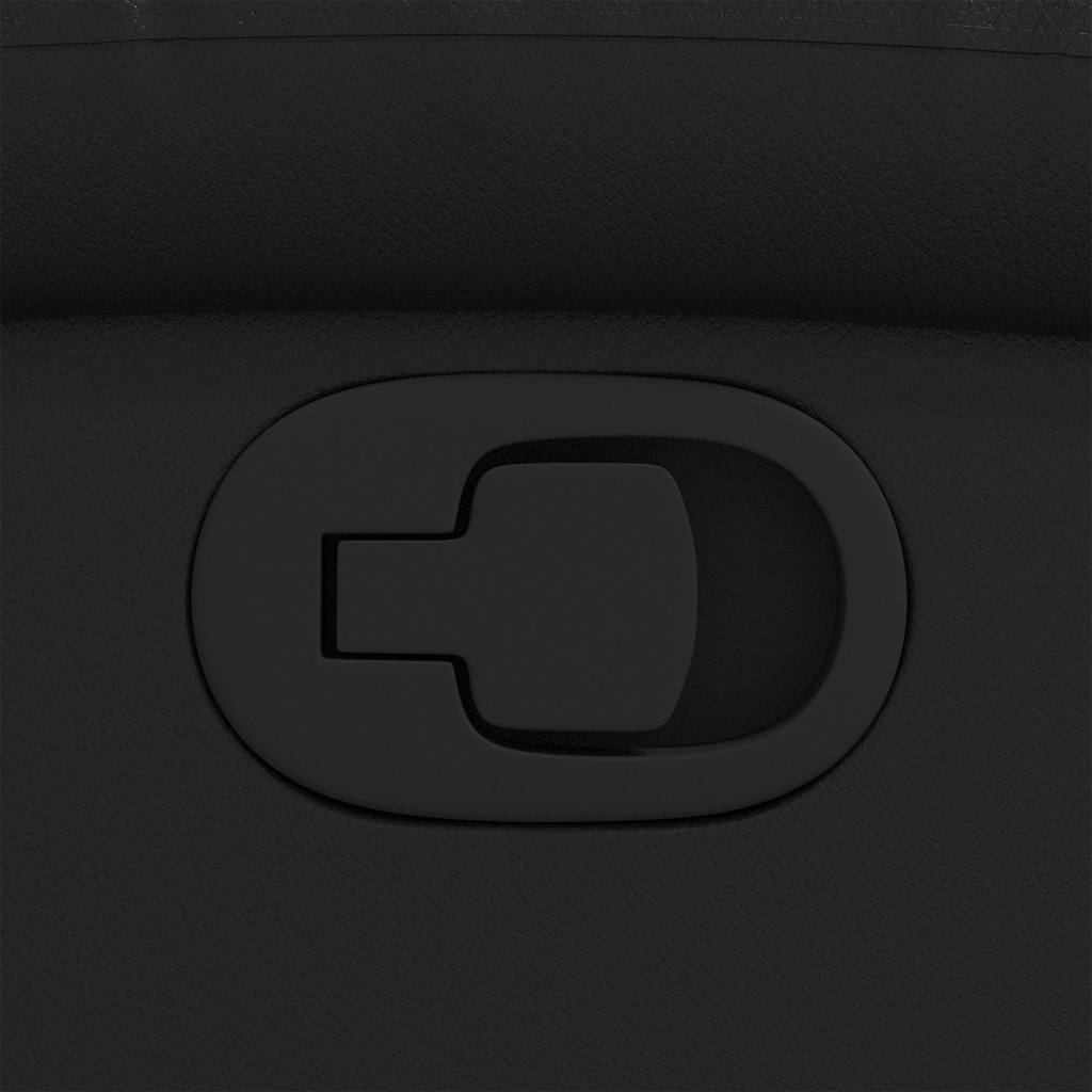 Poltrona Reclinabile Nera in Similpelle - homemem39