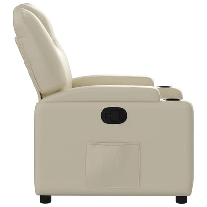 Poltrona Reclinabile Crema in Similpelle | homemem39