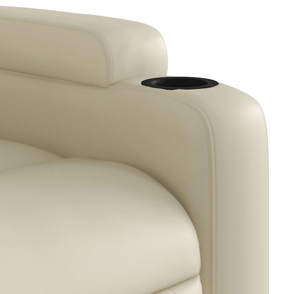 Poltrona Reclinabile Crema in Similpelle | homemem39