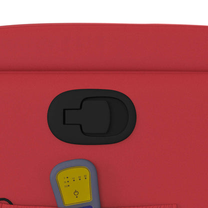 Poltrona Massaggiante Reclinabile Rossa in Similpelle - homemem39