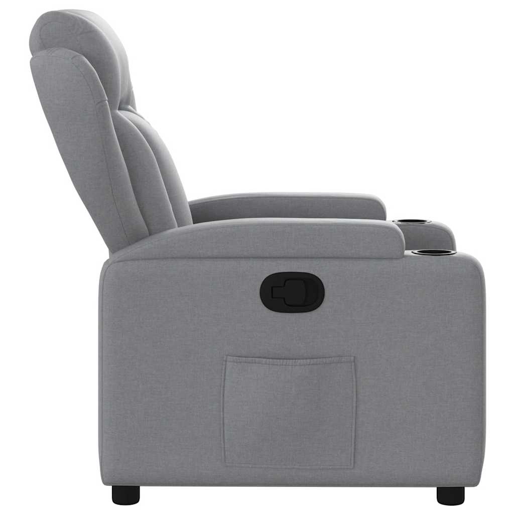 Poltrona Reclinabile in Tessuto Grigio Chiaro | homemem39
