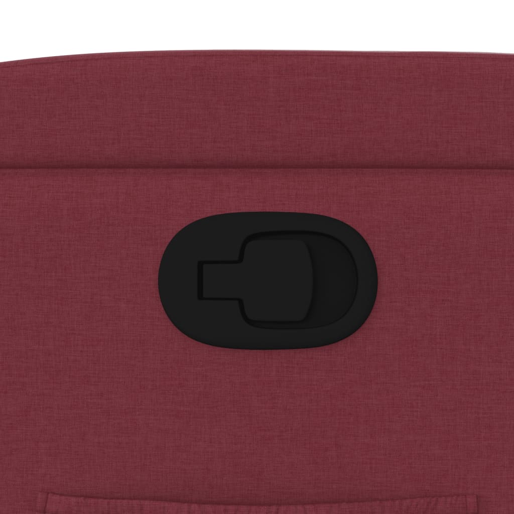 Poltrona Reclinabile in Tessuto Rosso Vino - homemem39