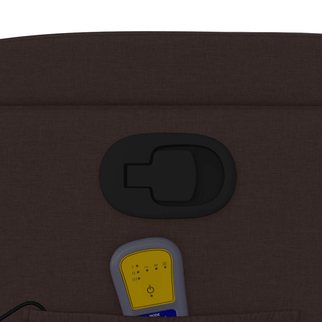 Poltrona Massaggiante Reclinabile Marrone Scuro in Tessuto - homemem39