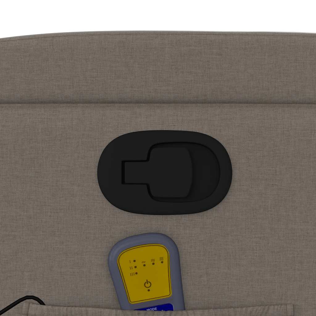 Poltrona Massaggiante Reclinabile Tortora in Tessuto - homemem39