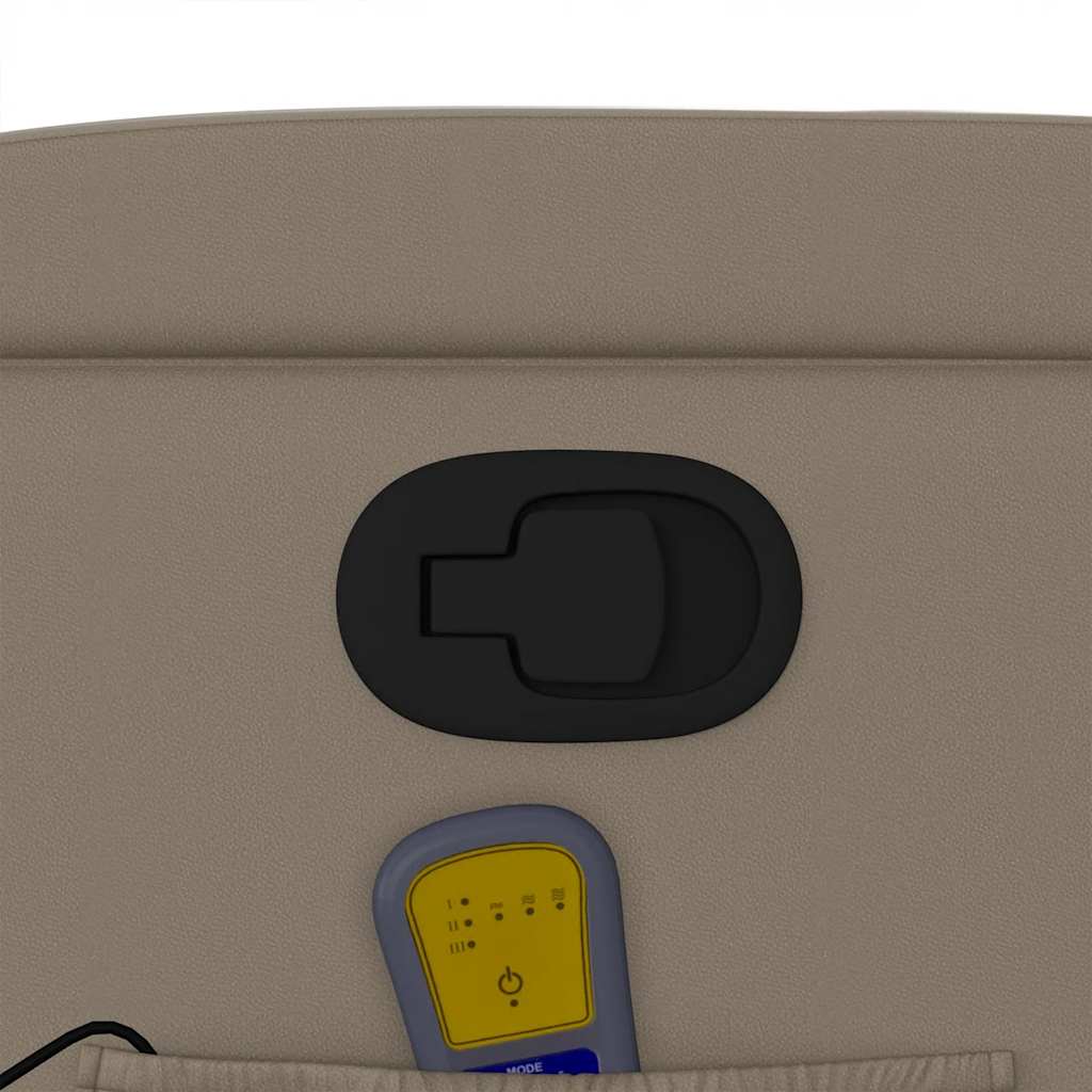 Poltrona Massaggiante Reclinabile cappuccino in Similpelle - homemem39