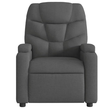 Poltrona reclinabile in tessuto grigio scuro