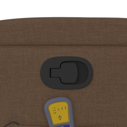 Poltrona Massaggiante Reclinabile Marrone in Tessuto - homemem39
