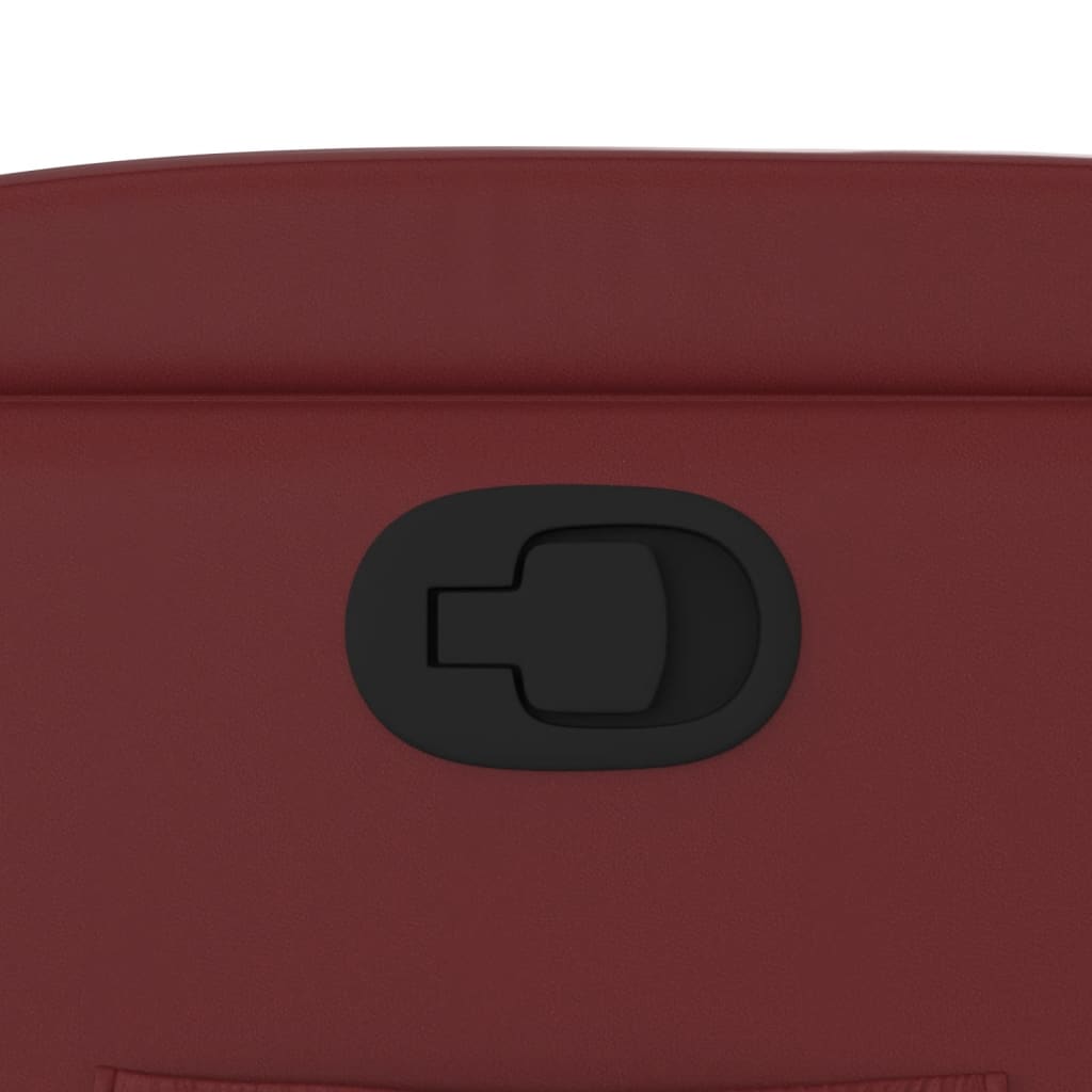 Poltrona Reclinabile Rosso Vino in Similpelle - homemem39