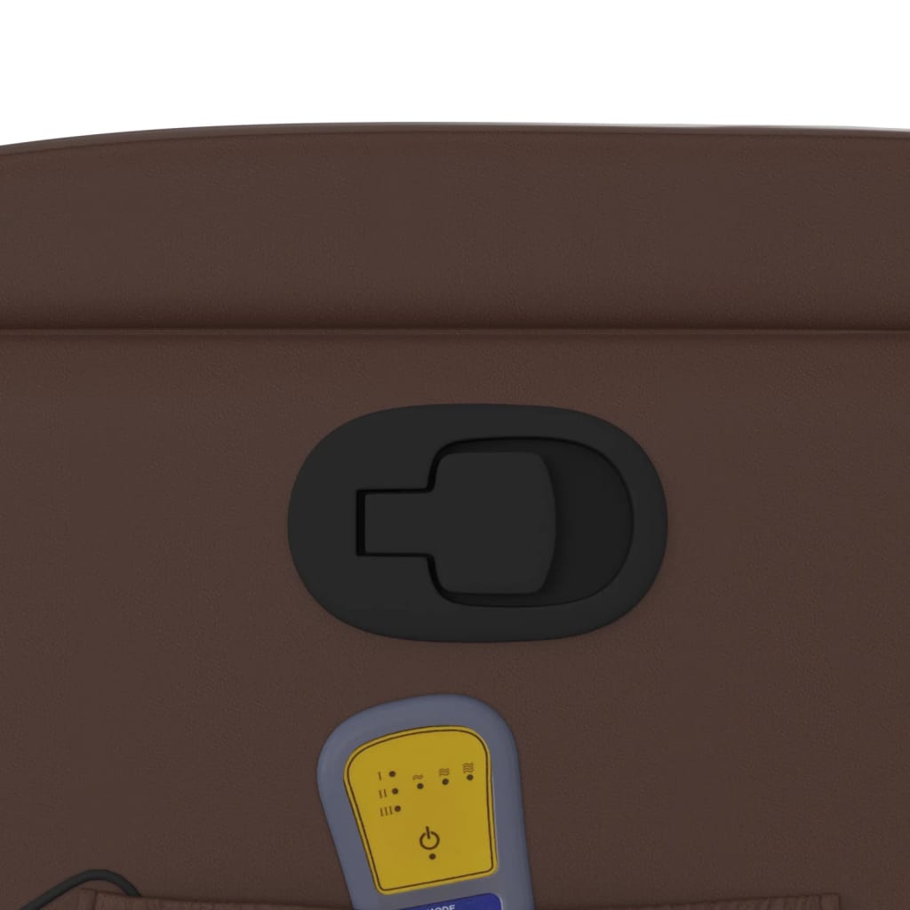 Poltrona Massaggiante Reclinabile marrone in Similpelle - homemem39