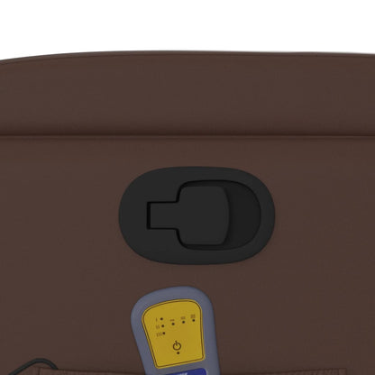 Poltrona Massaggiante Reclinabile marrone in Similpelle - homemem39