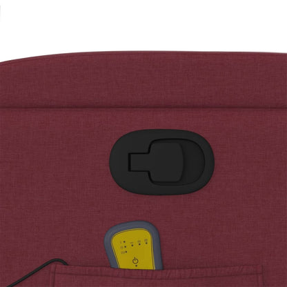 Poltrona Massaggiante Reclinabile Rosso Vino in Tessuto - homemem39